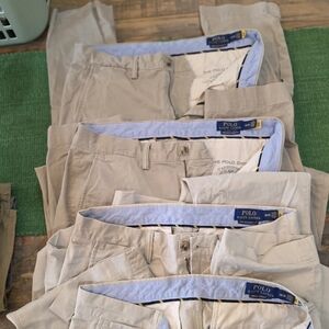 4 Pair Polo by Ralph Lauren Men's Bedford Chino Pants 30x30